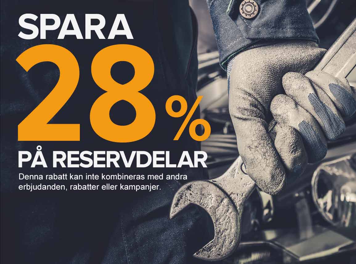 Spara 28% på reservdelar