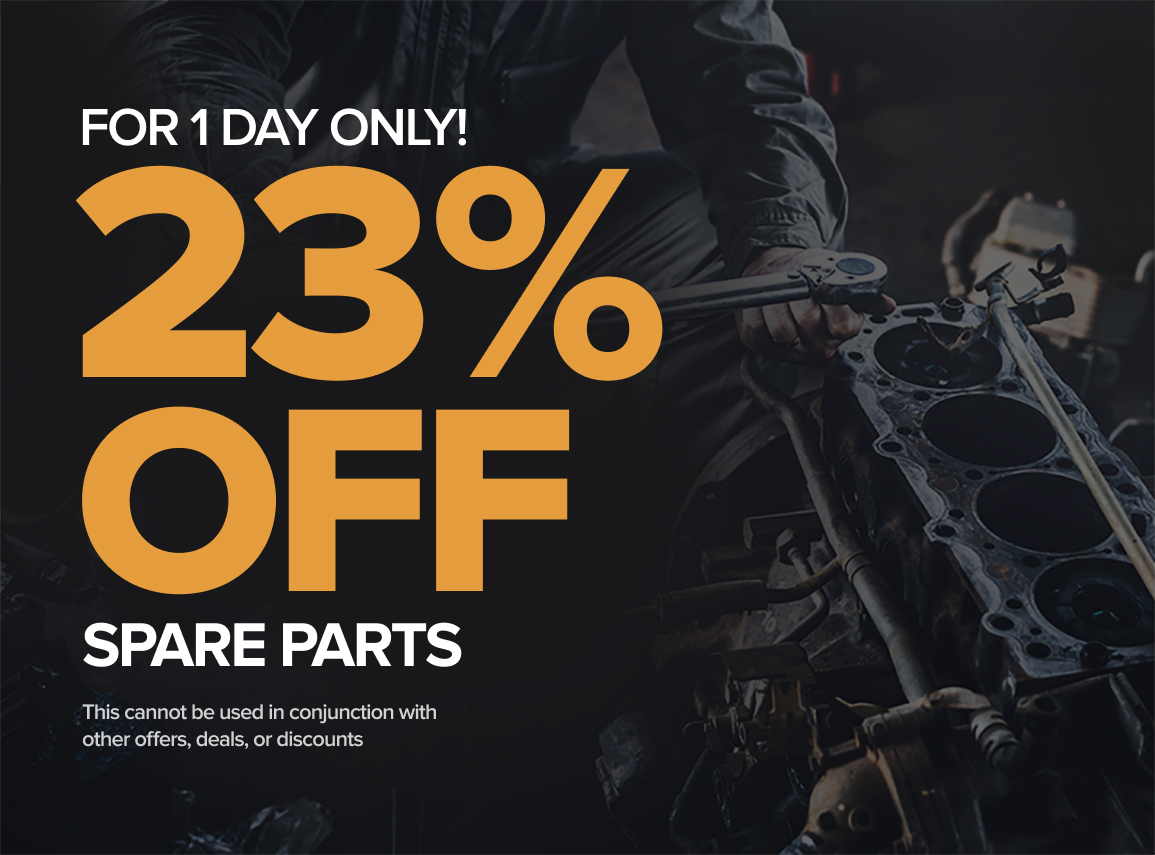 Save 23% on spare parts