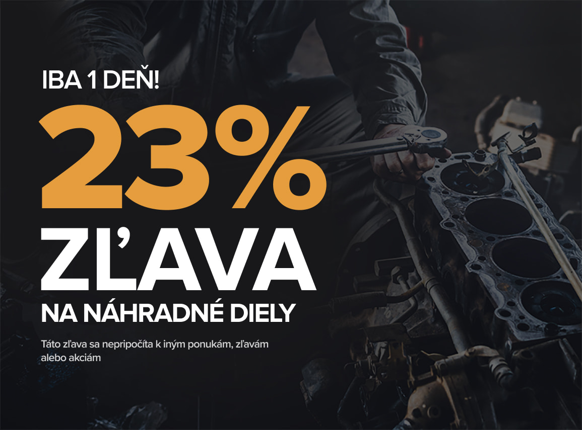 Ušetrite 23% na náhradných dieloch