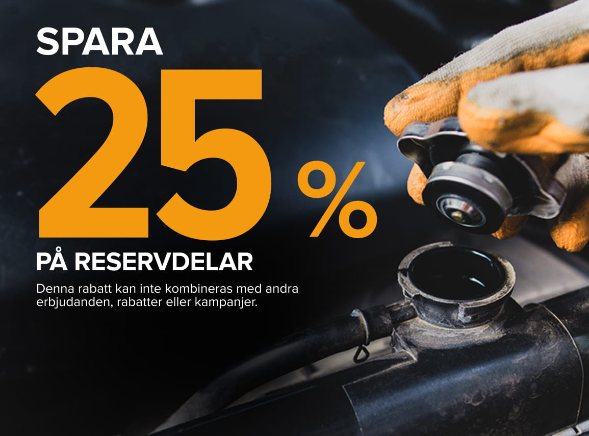 Spara 25% på reservdelar