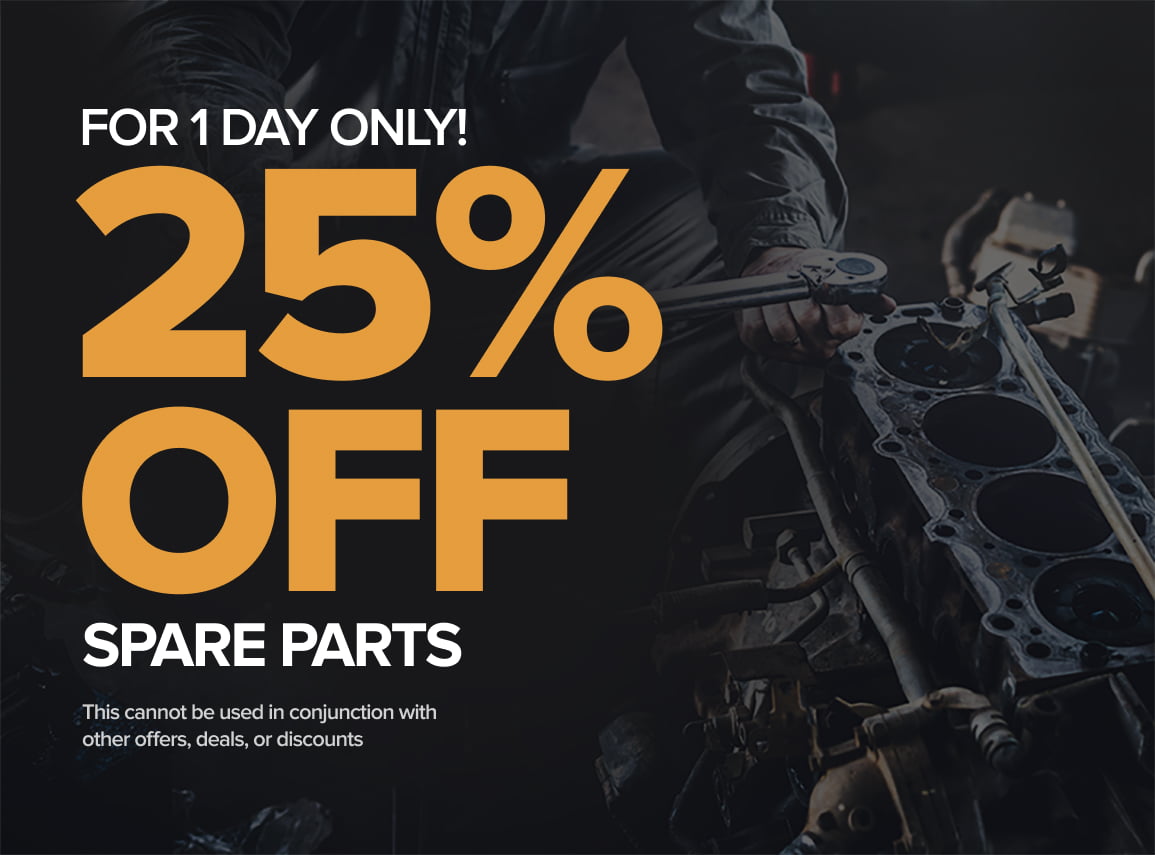 Save 25% on spare parts
