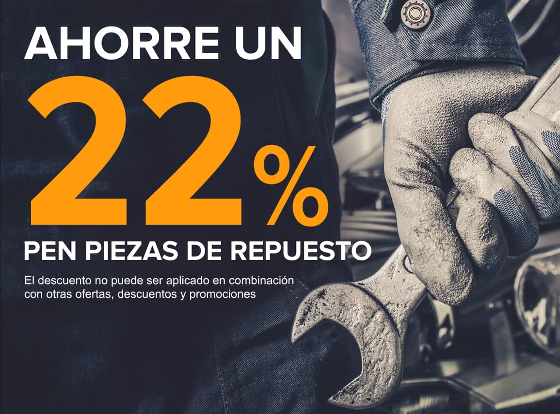 Ahorre un 22% en piezas de repuesto