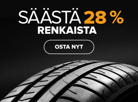 Säästä 28 % renkaista - Osta nyt!