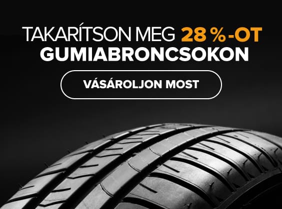 Takarítson meg 28%-ot gumiabroncsokon - Vásároljon most!