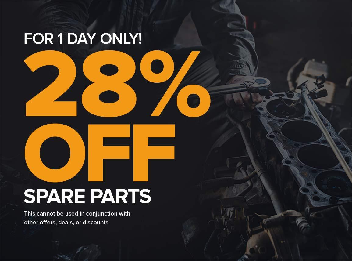 Save 28% on spare parts