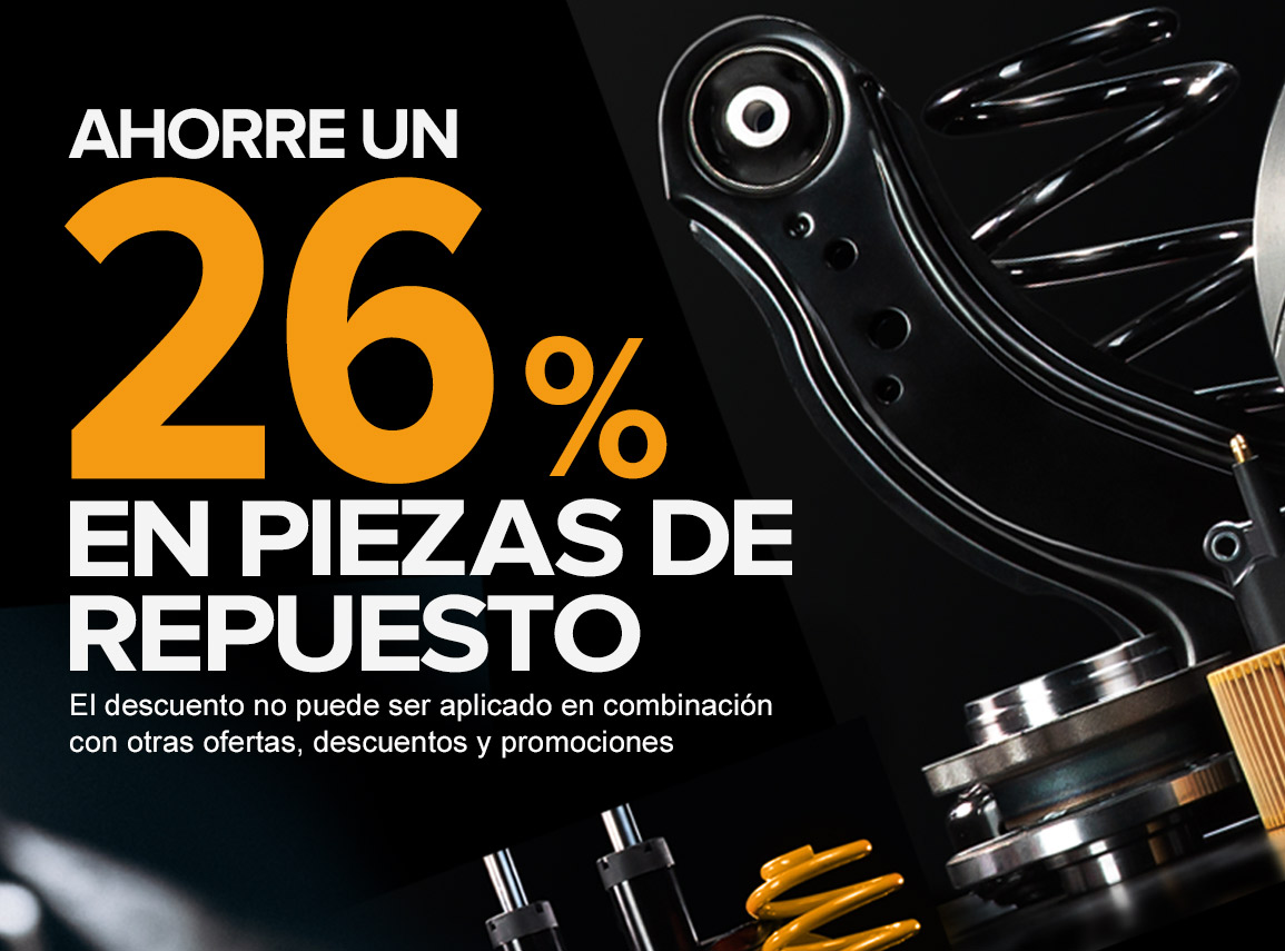 Ahorre un 26% en piezas de repuesto