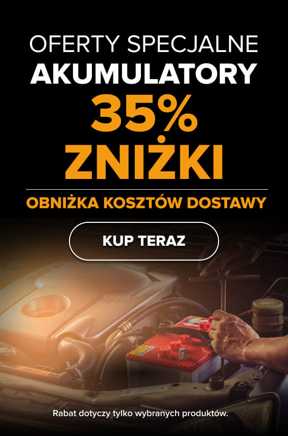 OFERTY SPECJALNE AKUMULATORY 35% ZNIŻKI! Obniżka kosztów dostawy - Kup teraz! Rabat dotyczy tylko wybranych produktów.