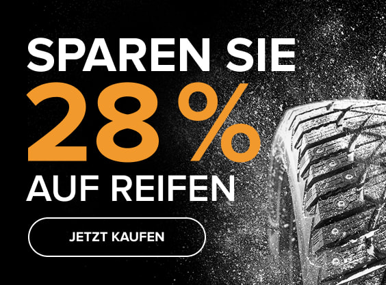 Sparen Sie 28 % auf Reifen - JETZT KAUFEN!
