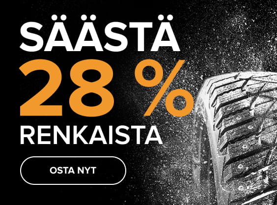 Säästä 28 % renkaista - Osta nyt!