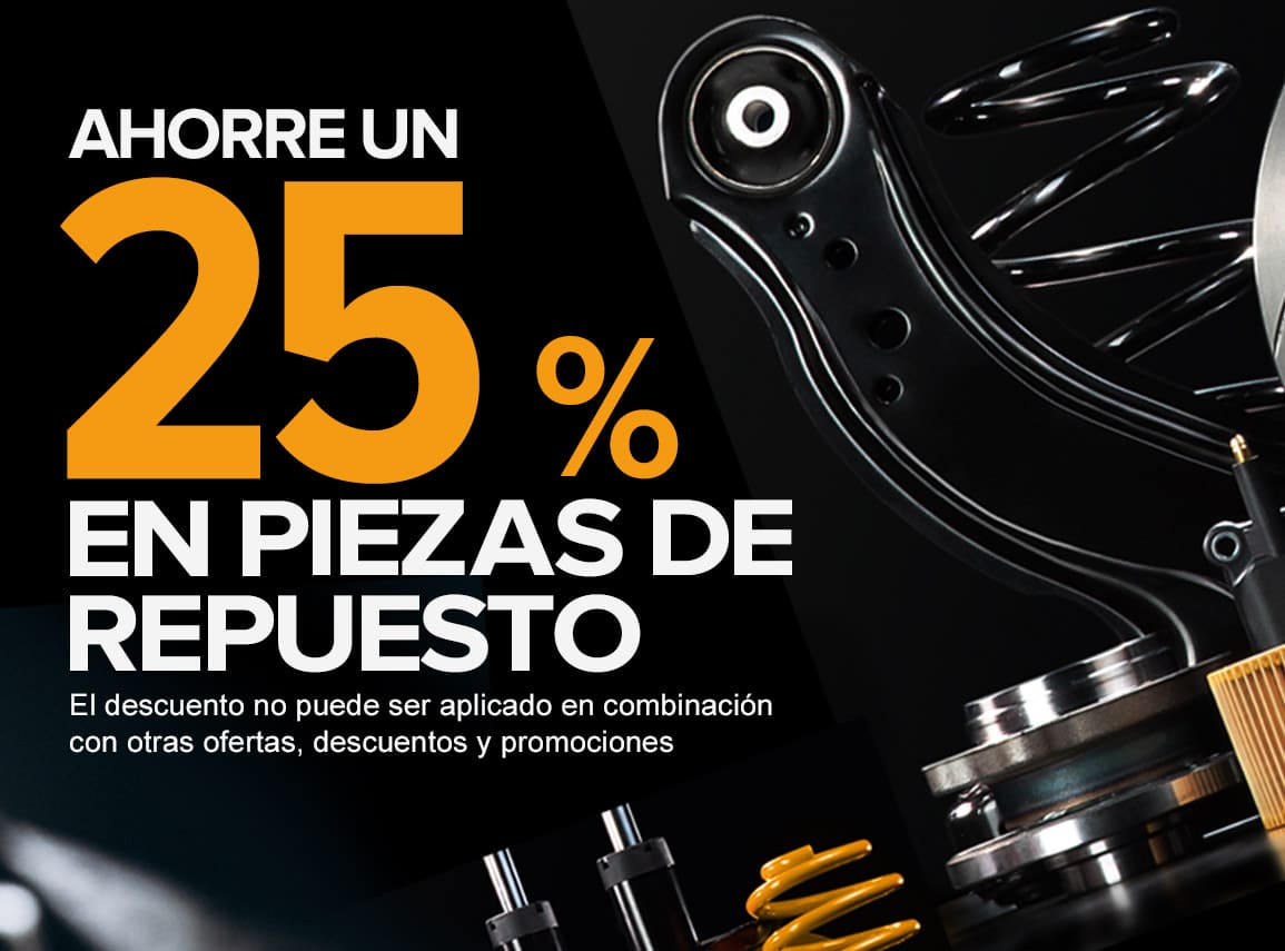 Ahorre un 25% en piezas de repuesto