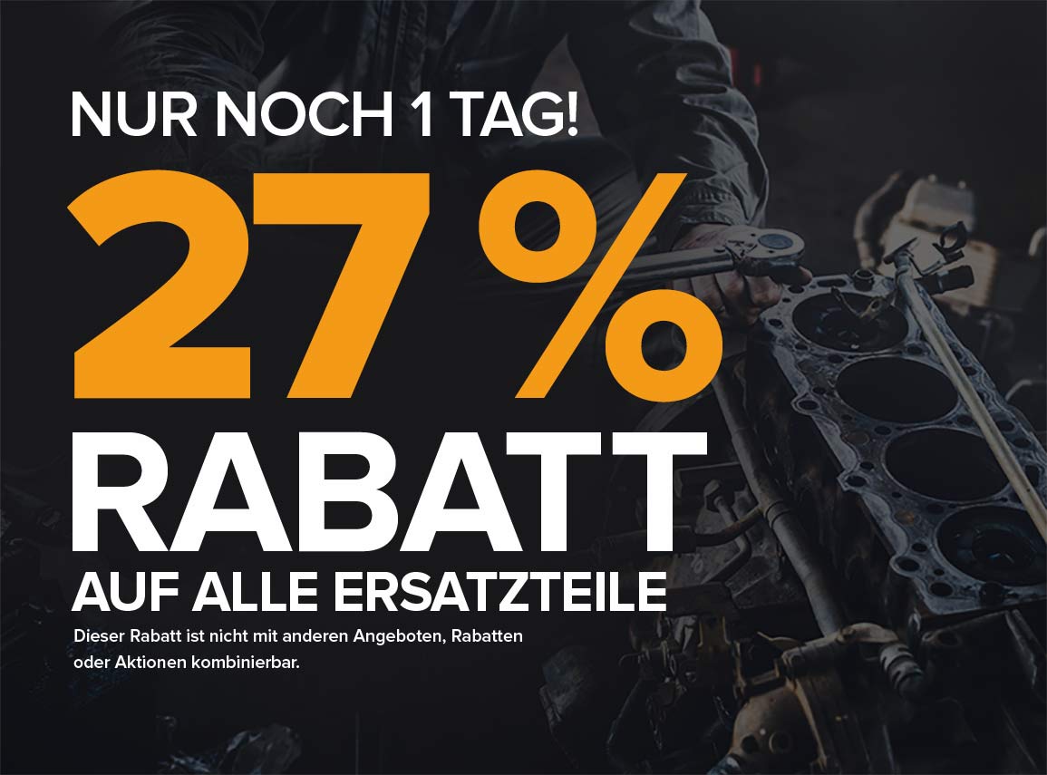 Sparen Sie 27% auf Ersatzteile!