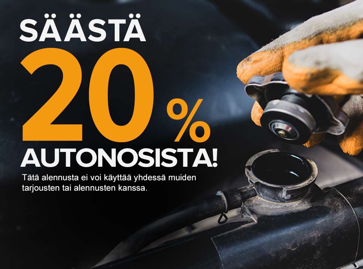 Säästä 20% autonosista!